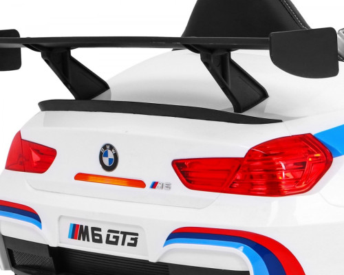 BMW M6 GT3 Автомобіль на акумуляторі для дітей Білий + Повітря + Звуки MP3 Світло + Пульт