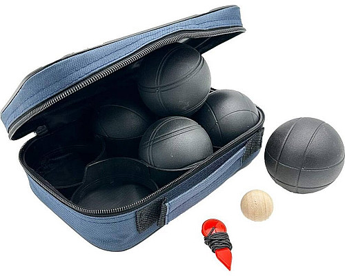 М'ячі для гри в петанк Enero Pro з чохлом, чорні