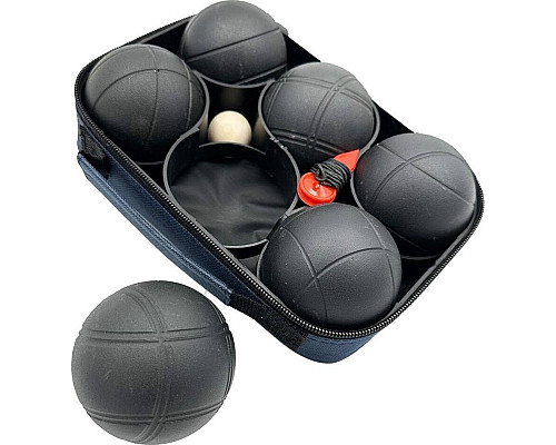 М'ячі для гри в петанк Enero Pro з чохлом, чорні