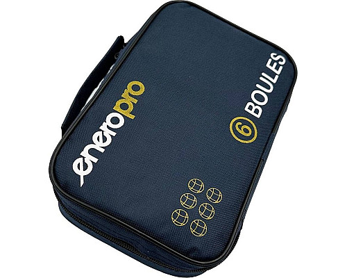 М'ячі для гри в петанк Enero Pro з чохлом, чорні