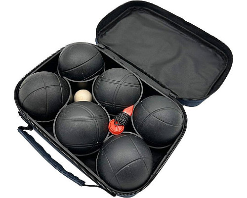 М'ячі для гри в петанк Enero Pro з чохлом, чорні