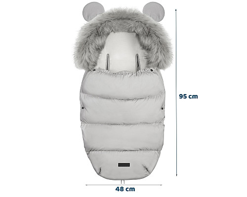 Конверт Elmi Ricokids для коляски та санок, 95 х 48 см - сірий