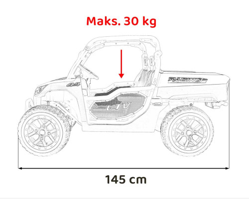 Фермерська вантажівка UTV Racing White