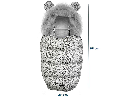 Конверт Elmi Ricokids для коляски та санок, 95 х 48 см - білий