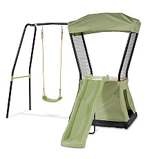 Ігровий майданчик EXIT Ivy з гіркою та гойдалкою 253 х 268 х 216 см - зелений