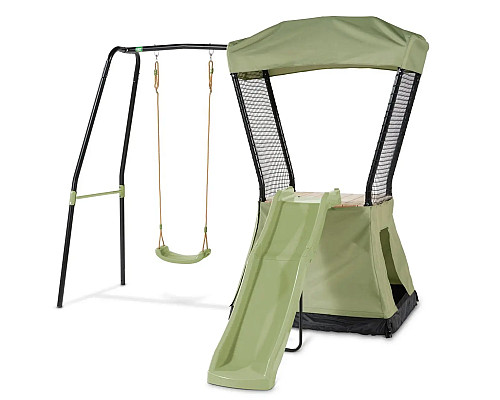 Ігровий майданчик EXIT Ivy з гіркою та гойдалкою 253 х 268 х 216 см - зелений