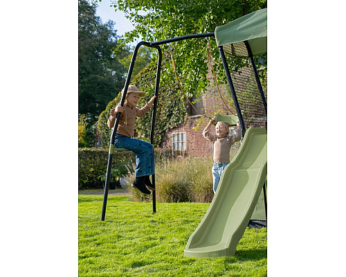 Ігровий майданчик EXIT Ivy з гіркою та гойдалкою 253 х 268 х 216 см - зелений