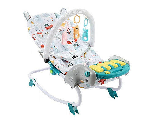 Дитячий стілець шезлонг-гойдалка для годування SPOKO SP-818, 83 х 39 х 62 см - різнокольоровий