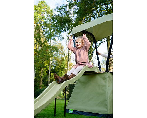 Ігровий майданчик EXIT Ivy з гіркою та гойдалками 253 х 340 х 216 см  - зелений