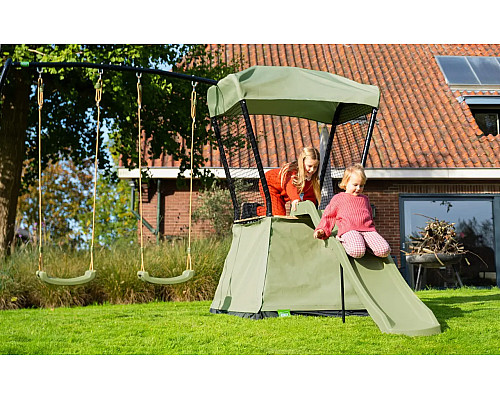 Ігровий майданчик EXIT Ivy з гіркою та гойдалками 253 х 340 х 216 см  - зелений