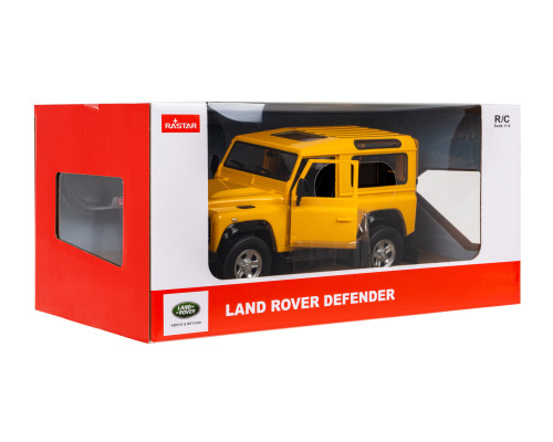 Land Rover Defender жовтий RASTAR модель 1:14 Пульт авто + Пульт 2,4 ГГц + Двері відкриваються вручну