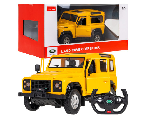 Land Rover Defender жовтий RASTAR модель 1:14 Пульт авто + Пульт 2,4 ГГц + Двері відкриваються вручну