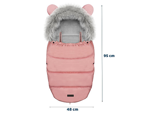 Конверт Elmi Ricokids для коляски та санок, 95 х 48 см - світло-рожевий