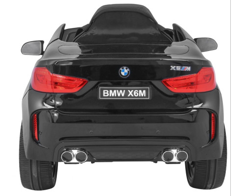 Дитячий електромобіль BMW X6M Чорний + Пульт + EVA + Безкоштовний старт + Аудіо панель + LED