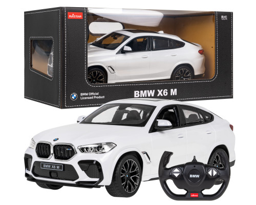 BMW X6 M білий RASTAR модель 1:14 Авто на дистанційному керуванні + пульт 2,4 ГГц