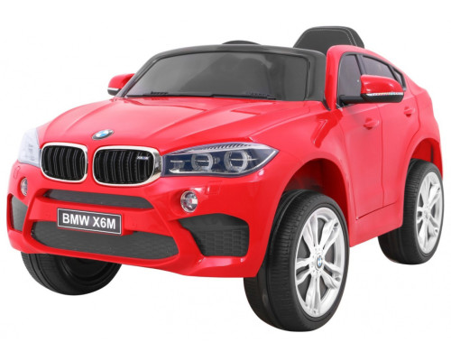 Дитячий електромобіль BMW X6M Червоний + Пульт + EVA + Безкоштовний старт + Аудіо панель + LED