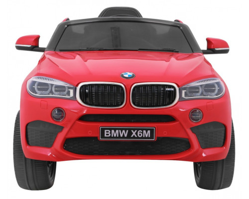 Дитячий електромобіль BMW X6M Червоний + Пульт + EVA + Безкоштовний старт + Аудіо панель + LED