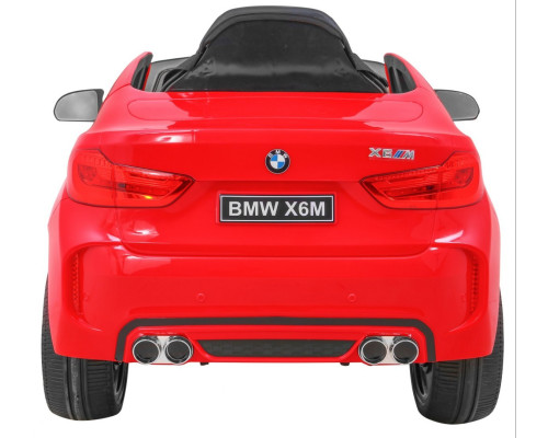 Дитячий електромобіль BMW X6M Червоний + Пульт + EVA + Безкоштовний старт + Аудіо панель + LED