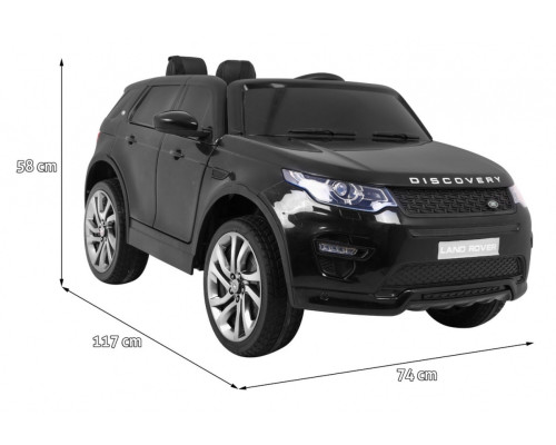 Land Rover Discovery для дітей Black + Пульт + 5 точкові ремені безпеки + Регулювання сидіння + EVA + MP3 LED