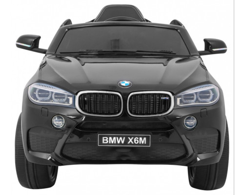 Дитячий електромобіль BMW X6M Чорна фарба + Пульт + EVA + Повільний запуск + Аудіо + LED