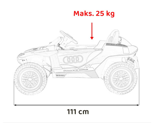 Сірий автомобіль Audi RSQ E-TRON