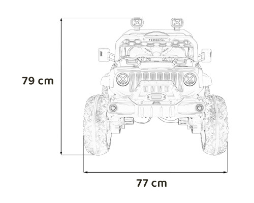 Дитячий акумуляторний позашляховик OFF ROAD Білий