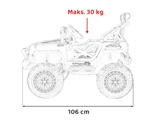 Дитячий акумуляторний позашляховик OFF ROAD Білий