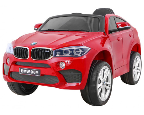 Дитячий електромобіль BMW X6M Червона фарба + Пульт + EVA + Вільний запуск + Аудіо + LED