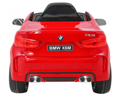 Дитячий електромобіль BMW X6M Червона фарба + Пульт + EVA + Вільний запуск + Аудіо + LED