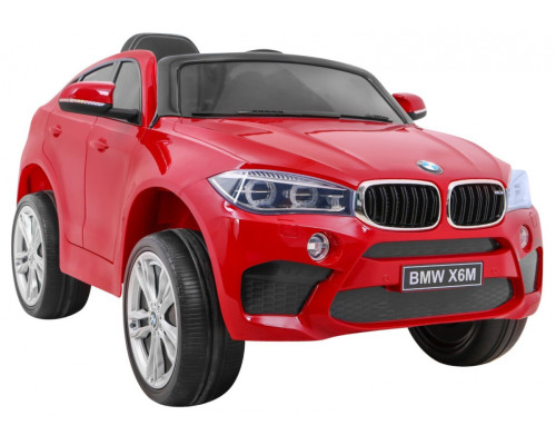 Дитячий електромобіль BMW X6M Червона фарба + Пульт + EVA + Вільний запуск + Аудіо + LED