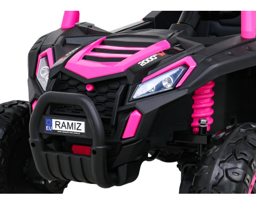 Баггі UTV 2000M Racing Battery Car Pink + MP3 Звуки Світло + Пульт дистанційного керування + Вільний старт