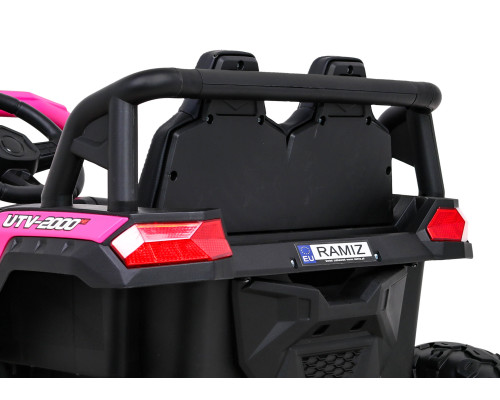 Баггі UTV 2000M Racing Battery Car Pink + MP3 Звуки Світло + Пульт дистанційного керування + Вільний старт