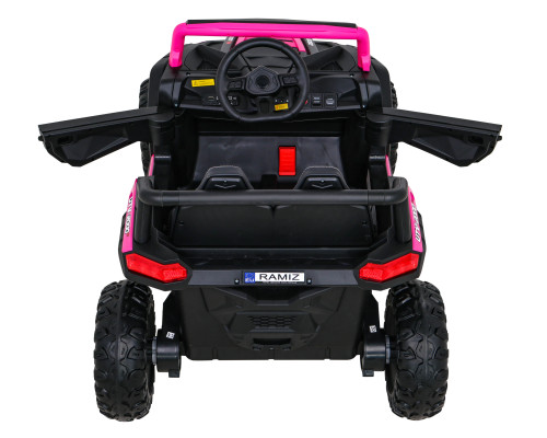 Баггі UTV 2000M Racing Battery Car Pink + MP3 Звуки Світло + Пульт дистанційного керування + Вільний старт