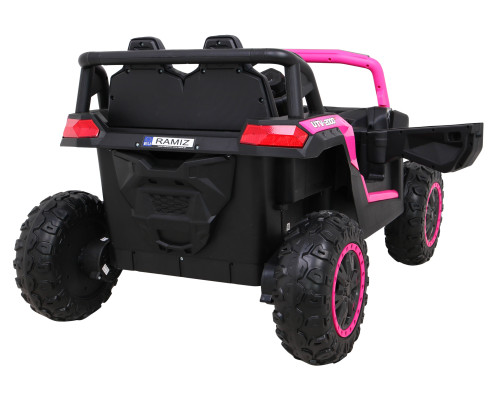 Баггі UTV 2000M Racing Battery Car Pink + MP3 Звуки Світло + Пульт дистанційного керування + Вільний старт