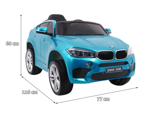 Дитяча акумуляторна машинка  BMW X6M Синя