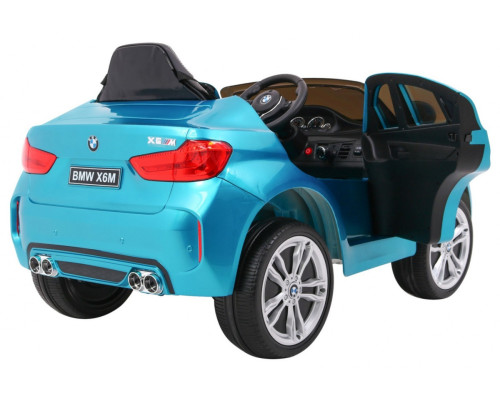 Дитяча акумуляторна машинка  BMW X6M Синя