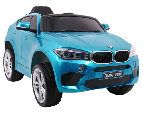 Дитяча акумуляторна машинка  BMW X6M Синя