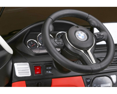 BMW X6M XXL для 2 дітей Білий + Пульт + Екошкіра + Сидіння + Free Start + MP3 USB + LED