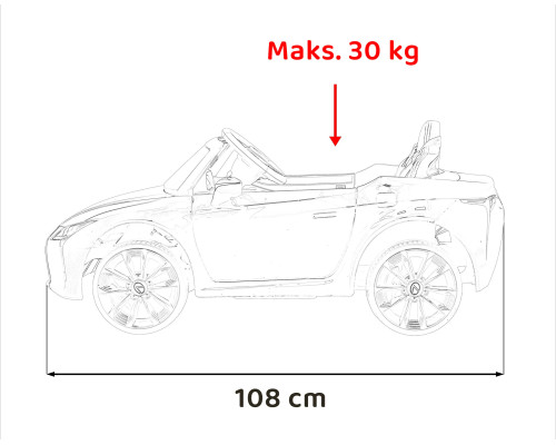 Lexus LC500 на акумуляторі для дітей Чорний + Пульт + Повільний Старт + EVA + Аудіо LED