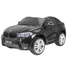 BMW X6M XXL для 2 дітей Чорний + Пульт + Екошкіра + Сидіння + Безкоштовний старт + MP3 USB + LED