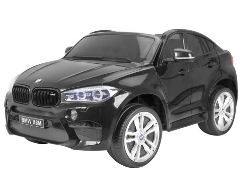 BMW X6M XXL для 2 дітей Чорний + Пульт + Екошкіра + Сидіння + Безкоштовний старт + MP3 USB + LED