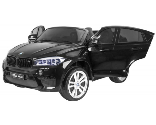 BMW X6M XXL для 2 дітей Чорний + Пульт + Екошкіра + Сидіння + Безкоштовний старт + MP3 USB + LED