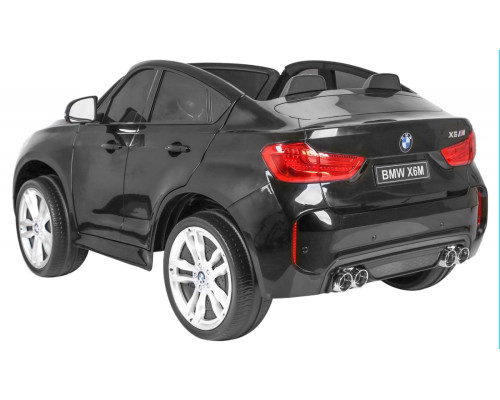 BMW X6M XXL для 2 дітей Чорний + Пульт + Екошкіра + Сидіння + Безкоштовний старт + MP3 USB + LED