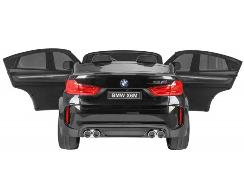 BMW X6M XXL для 2 дітей Чорний + Пульт + Екошкіра + Сидіння + Безкоштовний старт + MP3 USB + LED