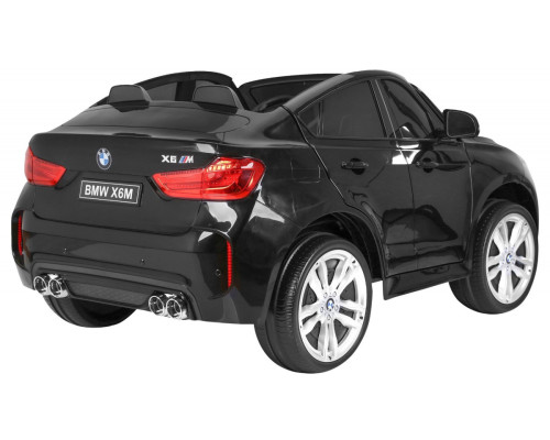 BMW X6M XXL для 2 дітей Чорний + Пульт + Екошкіра + Сидіння + Безкоштовний старт + MP3 USB + LED