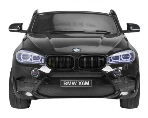 BMW X6M XXL для 2 дітей Чорний + Пульт + Екошкіра + Сидіння + Безкоштовний старт + MP3 USB + LED