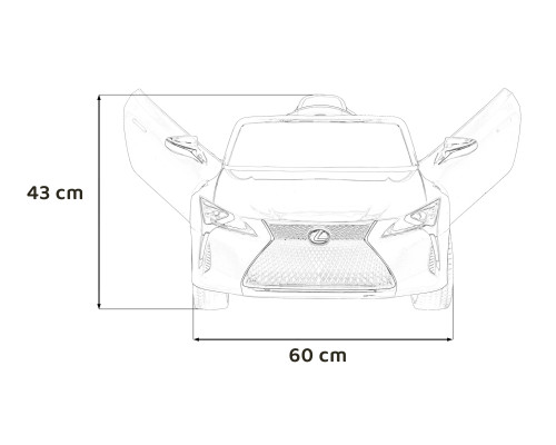 Lexus LC500 на акумуляторі для дітей Білий + Пульт + Вільний Старт + EVA + Аудіо LED