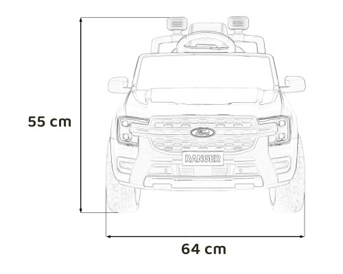 Дитяча акумуляторна машинка Ford Ranger LIFT Синя