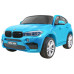 BMW X6M XXL для 2 дітей Синя фарба + Пульт + Екошкіра + Сидіння + Повільний запуск + MP3 + LED