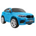 BMW X6M XXL для 2 дітей Синя фарба + Пульт + Екошкіра + Сидіння + Повільний запуск + MP3 + LED